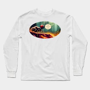 Abundance and joy mantra ant in forest colorful design Long Sleeve T-Shirt